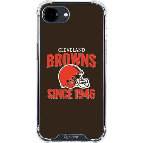 NFL Cleveland Browns Helmet iPhone 16e Clear Case